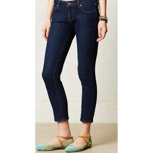 PAIGE Kylie Crop Jeans Women Size 25 Dark Wash Skinny Mid Rise Stretch Denim
